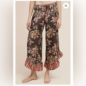 E by Eloise Anthropologie Floral Wide Leg Pants